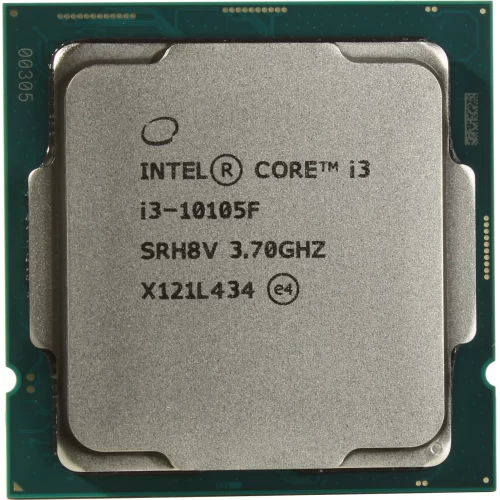 Intel Core i3-10105F, Tray, 4pc, 0ec, 8t, Up to 4.4 GHz, No GPU