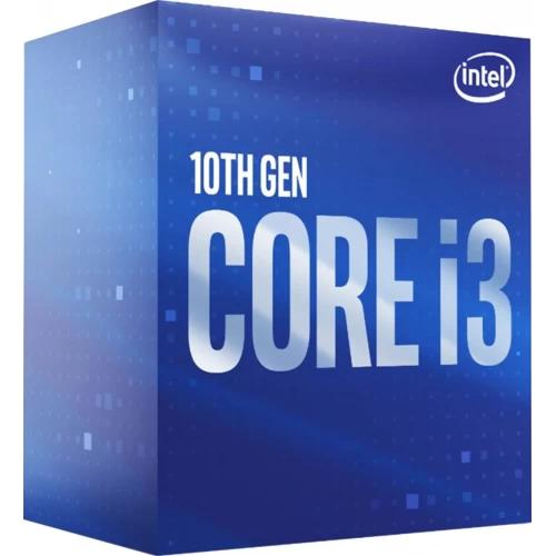 Intel Core i3-10105F, Box, 4pc, 0ec, 8t, Up to 4.4 GHz, No GPU
