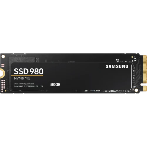 Samsung SSD 980, NVMe M.2 (MZ-V8V500BW), SSD M.2 Type 2280 (M), PCIe 3.0 x4, NVMe 1.4, 300 TB (TBW), Read/Write - 3100/2600 MBps, 500 GB