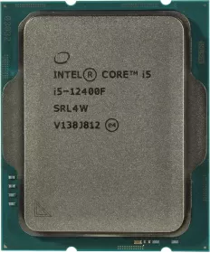 Intel Core i5-12400F, Tray, 6pc, 0ec, 12t, Up to 4.4 GHz, No GPU