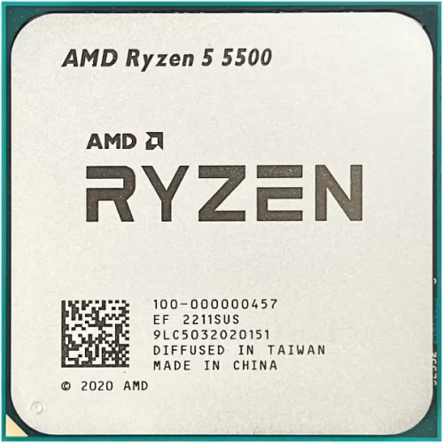 AMD Ryzen 5 5500, Tray, 6pc, 0ec, 12t, Up to 4.2 GHz, No GPU