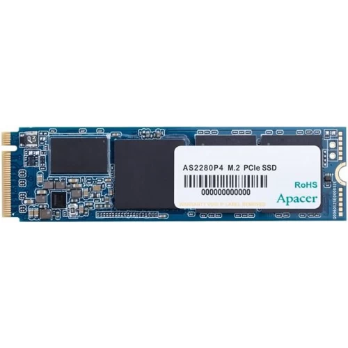 Apacer AS2280P4 (AP512GAS2280P4-1), SSD M.2 Type 2280 (M), PCIe 3.0 x4, NVMe 1.3, 400 TB (TBW), Read/Write - 2100/1500 MBps, 512 GB