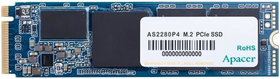 Apacer AS2280P4 (AP512GAS2280P4-1), SSD M.2 Type 2280 (M), PCIe 3.0 x4, NVMe 1.3, 400 TB (TBW), Read/Write - 2100/1500 MBps, 512 GB