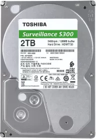 Toshiba HDWT720UZSVA, S300 Surveillance, HDD 3.5", 128 MB Cache, 5400 RPM, SATA III (6 Gbps), 2 TB