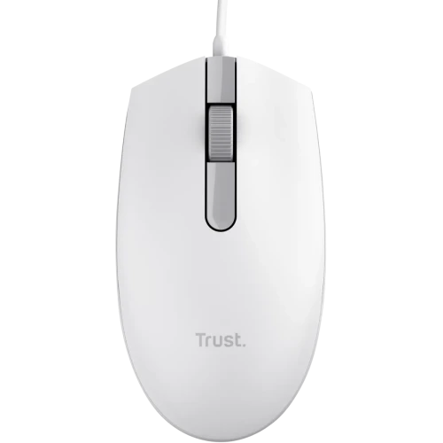 Trust TTM-101W Wired mouse, White (TR_25320), Easy-to-use mouse for left- and right-handed users