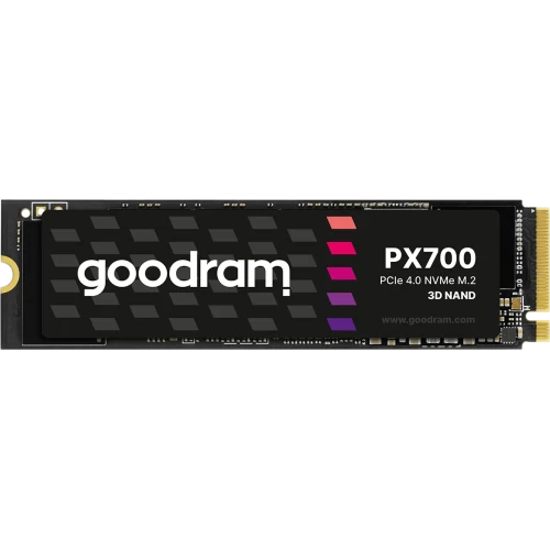 GoodRam PX700 (SSDPR-PX700-04T-80), SSD M.2 Type 2280 (M), PCIe 4.0 x4, NVMe 1.4, 600 TB (TBW), Read/Write - 7400/6500 MBps, 1 TB