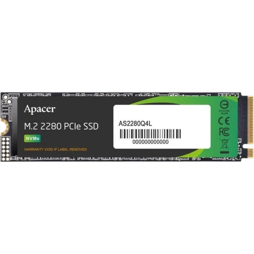Apacer AS2280Q4L (AP1TBAS2280Q4L-1), SSD M.2 Type 2280 (M), PCIe 4.0 x4, NVMe 1.4, 600 TB (TBW), Read/Write - 3600/3000 MBps, 1 TB