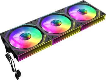 GameMax FN12A-S3I, Black, 3x120mm, 1600 RPM, 49.5 CFM, 4 pin PWM, A-RGB