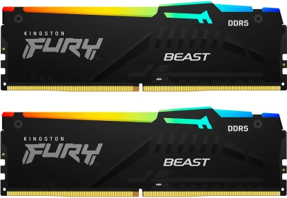 Kingston FURY Beast RGB EXPO Black, DIMM, DDR5, 64 GB (2 x 32 GB), 5600 MHz, CL 36 (KF556C36BBEAK2-64)