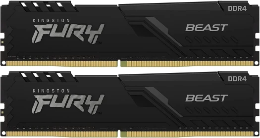 Kingston FURY Beast, DIMM, DDR4, 16 GB (2 x 8 GB), 3200 MHz, CL 16 (KF432C16BBK2/16WP)